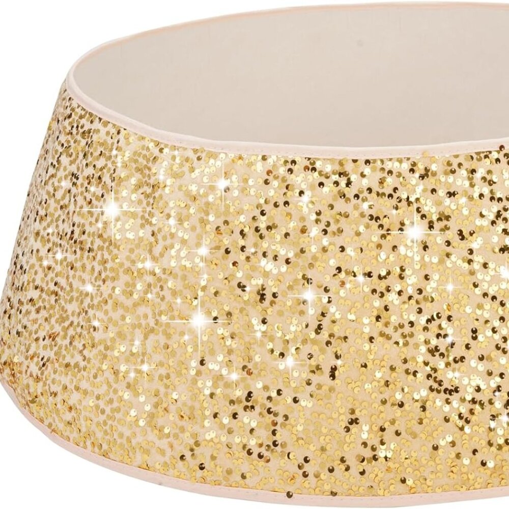 31.5 Inch Foldable Gold Christmas Tree Ring X004AZHGF9